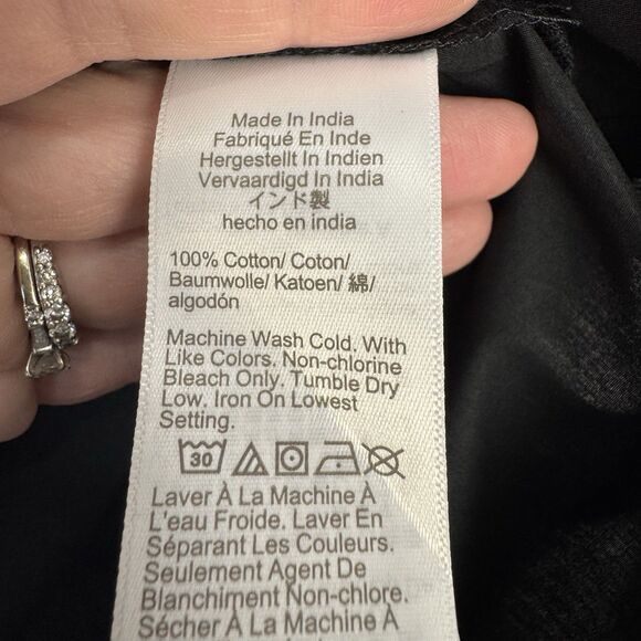 J Crew Womens Button Up Shirt Black XS Cotton Poplin Classic Preppy Work Office - Picture 10 of 11